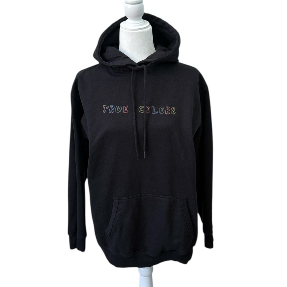 True Colors Black Hoodie Stylized Art Limited Edition Size Large